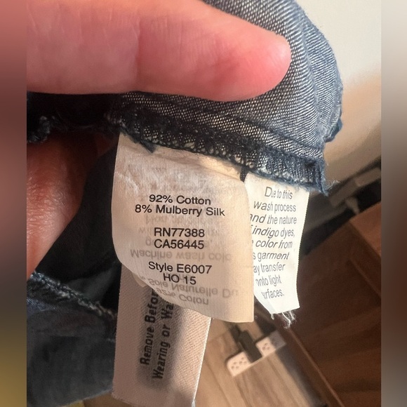 Madewell Dress Womens Long Sleeve Chambray Button Up Sheath Blue Size L - Picture 5 of 8